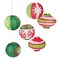 Fun Express - Ornament Party Lanterns (6pc) for Christmas - Party Decor - Hanging Decor - Lanterns - Christmas - 6 Piecesâ